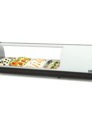 Vitrina refrigerada de tapas ARILEX PLACA LISA capacidad 4-GN1/3 color blanco 4VTL-BL