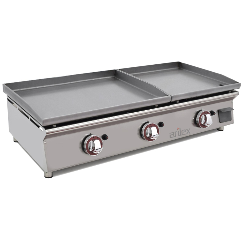 Plancha a gas ARILEX serie DUO (60 laminado + 40 laminado) 6040PGLLN - Imagen 2