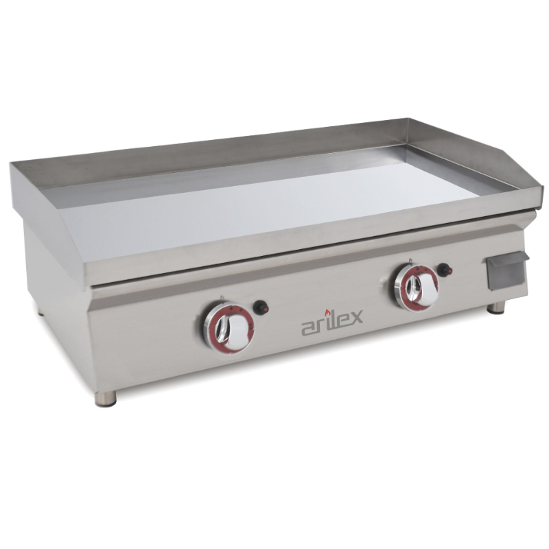 Plancha a gas 80 cm ARILEX en acero 15 mm con baño cromo duro 80PGCN - Imagen 2
