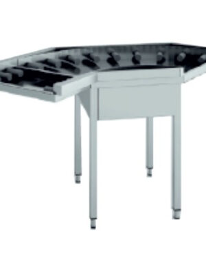 Mesa de Salida con Rodillos curva 90º dim.(300+965)x965x850h mm CR-90