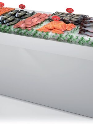 Mostrador Pescado neutro dim.2200x950x990h mm Línea Córdoba DBNP-220