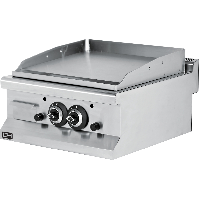 Fry tops a gas sobremesa liso acero rectificado 12 mm 13 kW 600x635x285h mm EMP6IG020 Línea 600 Estambul