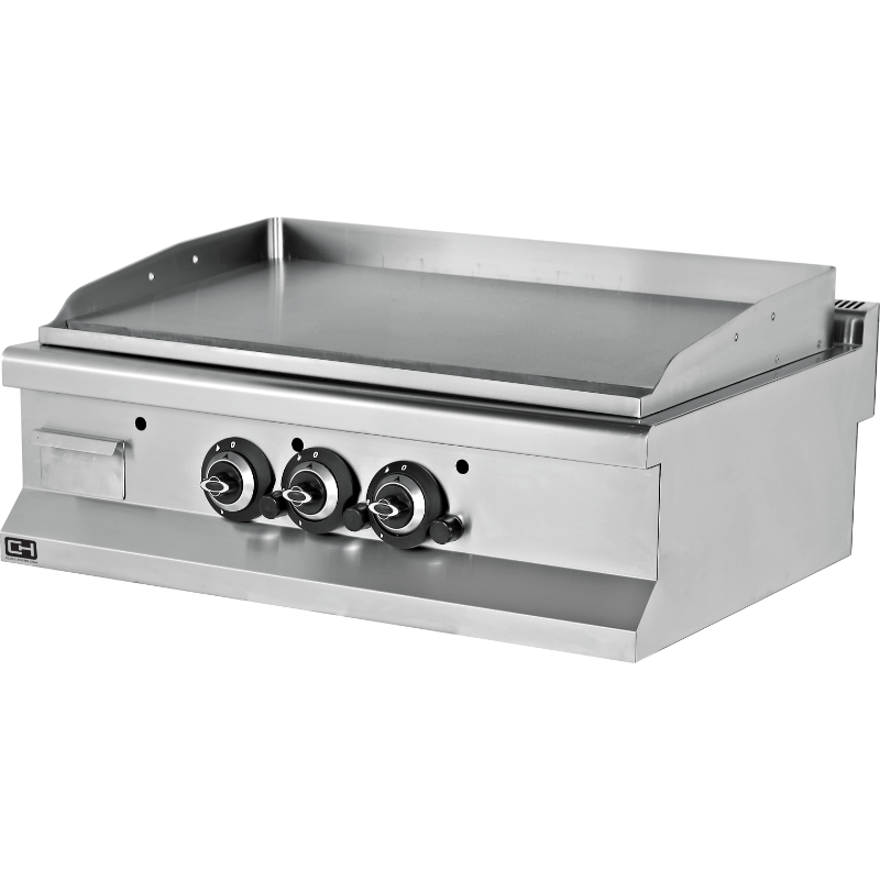 Fry tops a gas sobremesa liso acero rectificado 12 mm 19,5 kW 900x635x285h mm EMP6IG030 Línea 600 Estambul