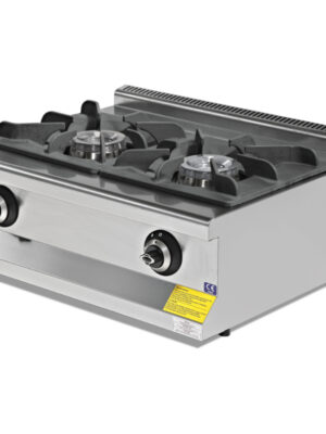 Cocina a gas sobremesa 2 fuegos Gran Potencia 2x8,65 kW 800x635x285h mm EMP6KG020-O Línea 600 Estambul