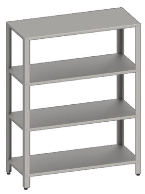 Estantería de Pie acero inoxidable AISI 201 con 4 estantes 1200x500x1800 mm ES125 Línea Varsovia