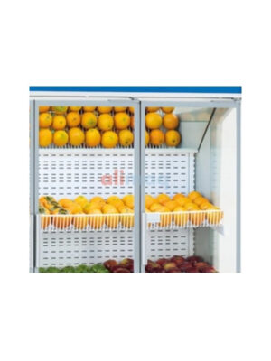 Kit 3 estantes inclinados y espejo para mural Frutas y Verduras KITVMAE70
