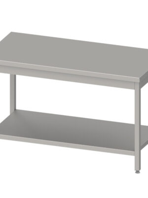 Mesa Central Baja acero inoxidable AISI 201 con estante 1000x700x600 mm MB107 Línea Varsovia