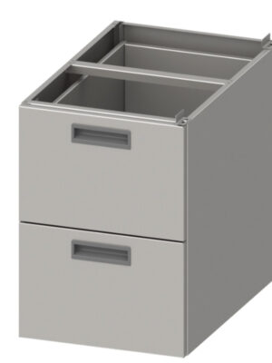 Módulo de dos cajones acero inoxidable AISI 201 386x590x540 mm para mesas fondo 700 mm MCA702 Línea Varsovia