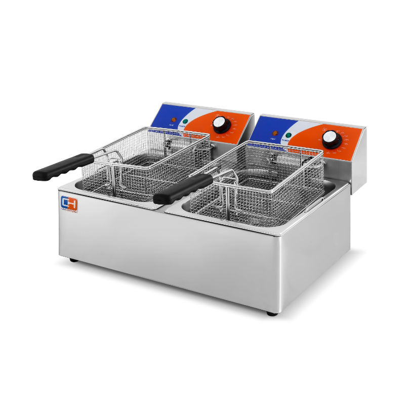 Freidora Eléctrica 6+6 litros SIN Grifo de 550 x420 x290h mm PEKIN EF-6L-2 - Imagen 3