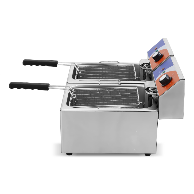 Freidora Eléctrica 6+6 litros SIN Grifo de 550 x420 x290h mm PEKIN EF-6L-2 - Imagen 4