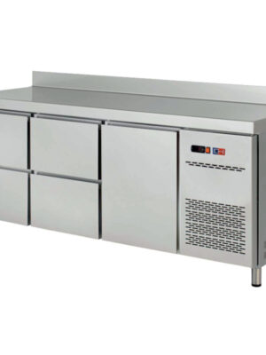 Mesa Snack Refrigerada 4 cajones Fondo 600 de 1492 x600 x850h mm CORDOBA MRCH-150-4