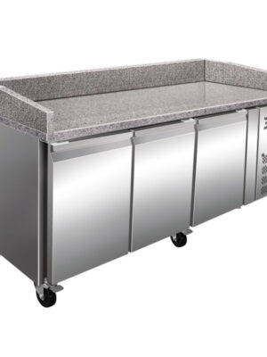Mesa Euronorm 3 Puertas Preparación Pizzas con Encimera de Granito de 2025 x800 x1000h mm PEKIN PZ3600TN