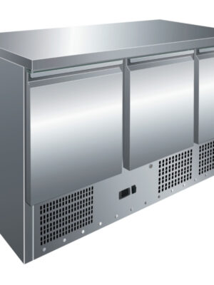 Mesa GN1/1 3 Puertas Refrigerada Compacta de 1365 x700 x860h mm PEKIN S903TOP