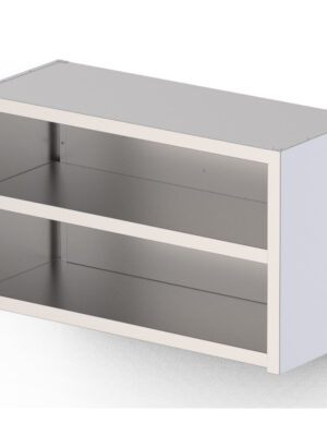 Armario Mural Acero Inoxidable Con Estantería Abierta 1000x400x600h mm WMC100460OP