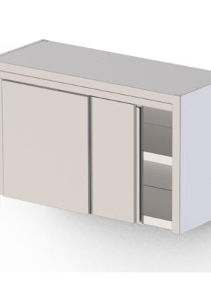 Armario Mural Acero Inoxidable Con 2 Puertas Correderas 1000x400x600h mm WMC100460SD