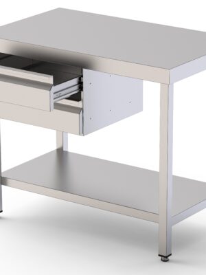 Módulo de Acero Inoxidable De 1 Cajón de Gran Capacidad Con Guías Telescópicas 460x450x150h mm WTA464515DS