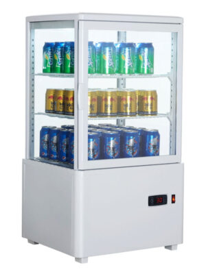 Expositor Refrigerado 4 Caras 58 litros Blanco de 447x400x819h mm Línea Pekín XC58L-B