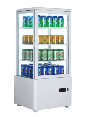 Expositor Refrigerado 4 Caras 78 litros Blanco de 447x400x969h mm Línea Pekín XC78L-B