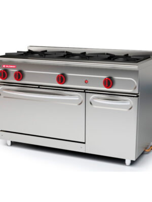 Cocina modular 550 de 3 fuegos + Horno + Gratinador