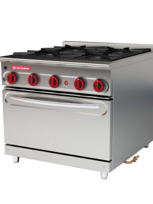 Cocina modular 750 de 4 fuegos + Horno + Gratinador