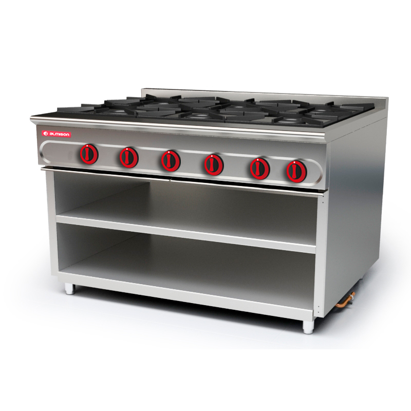 Cocina modular 900 con soporte 6 fuegos