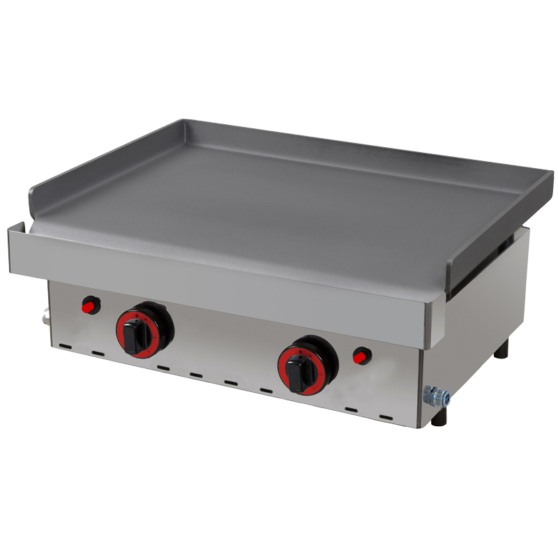 Plancha sobremesa gas 2 fuegos Acero laminado
