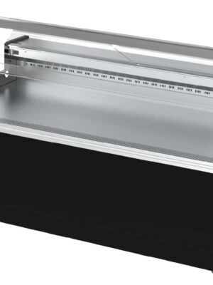 Vitrina expositora Carnicería serie 1100 cristal recto 2m 3 puertas