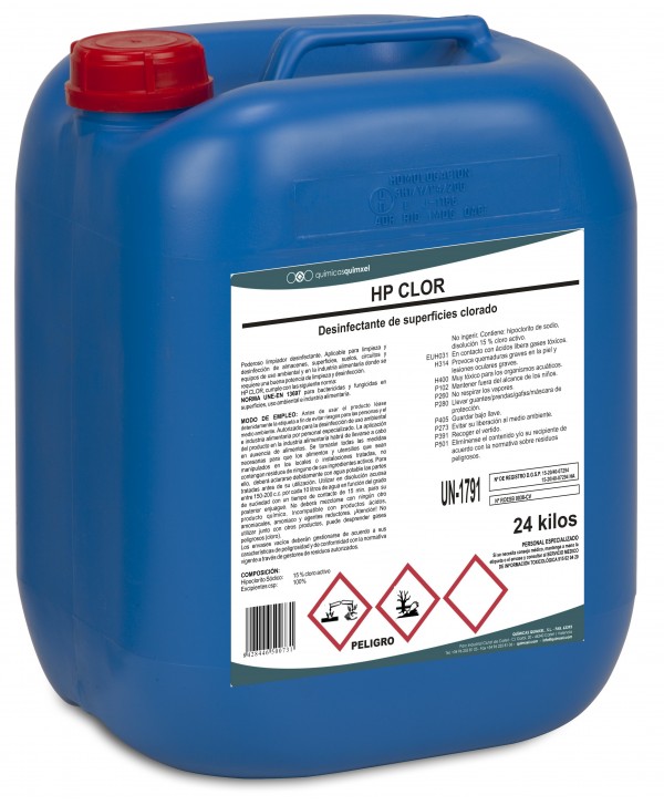 HP CLOR HA 24kg Hipoclorito industria Alimentaria
