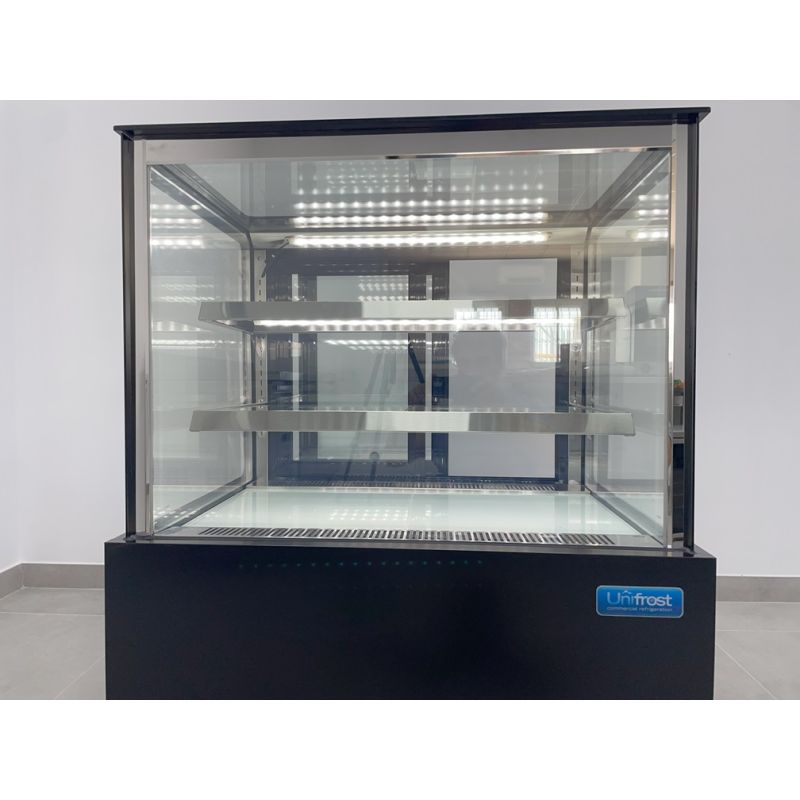 Vitrina Pastelera Refrigerada 120 cm Cristal Recto Negro Unifrost HGP120BK – 316 Litros - Imagen 2