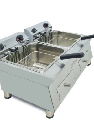 Freidora eléctrica 12+12 litros 4,5+4,5 kw monofásica Línea 600 70FRE1212G