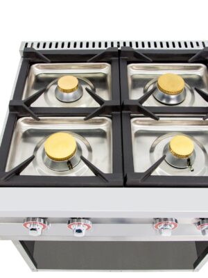 Cocina a gas 4 fuegos con piloto de 2x7,5 +2x5,5 kW 80CG70 EASY 700