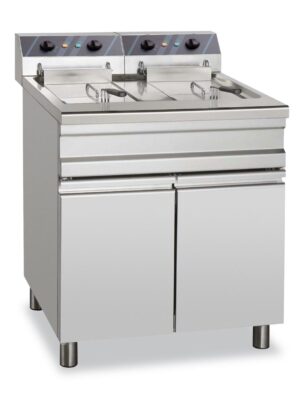 Freidora Eléctrica 14+140 Litros 9+9 kW Trifáscia con Mueble EF12+12S STAND ALONE