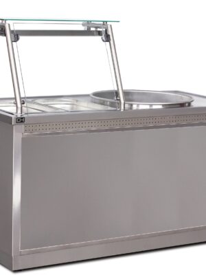 Freidora Eléctrica para churros 1400X700X850/1320h mm con 1 caldero de 500mm y 2 bandejas GN1/1 Línea Estambul EMPLK002