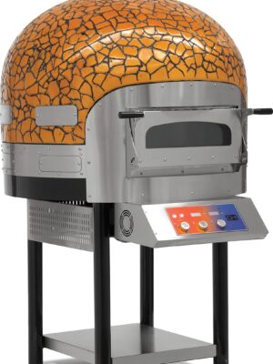 Horno de Pizza Eléctrico con Base de Piedra rotativa 6 pizzas de Diámetro 300 mm EMPSPO01 Línea Estambul