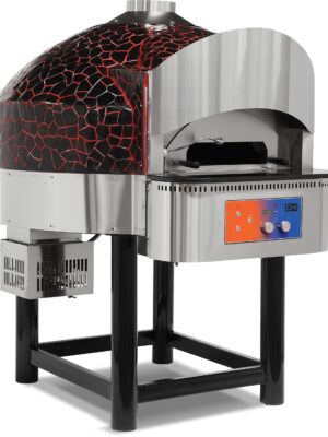 Horno de Pizza a Gas con Base de Piedra rotativa 6 pizzas de Diámetro 300 mm EMPSPO04 Línea Estambul