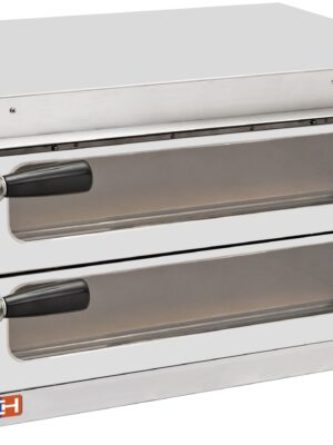 Horno Eléctrico de Pizza Compacto 2 pizza diámetro 35 cm AVEIRO FP35PV con puerta de cristal