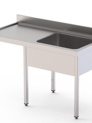 Fregadero Acero Inoxidable 1 Cuba Izquierda Para Lavavajillas Fondo 600 Sin Estante 1200x600x850h mm IS1612L1DW0