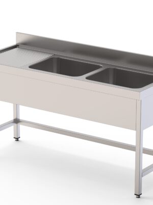 Fregadero Acero Inoxidable 1 Cuba Fondo 600 Con Mueble Sin Estante 600x600x850h mm IS1606C10S0