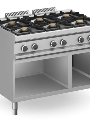 Cocina a gas 4 fuegos 6x5,5 Kw con Mueble MFB711AXS MAGISTRA PLUS 700