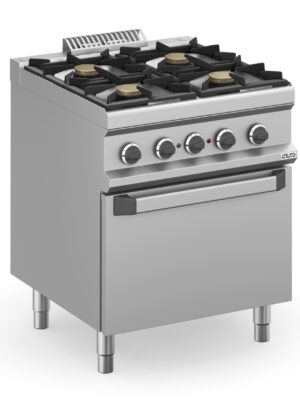 Cocina a gas 4 fuegos 4x5,5 Kw con Horno Eléctrico Estático MFB77FEXS MAGISTRA PLUS 700