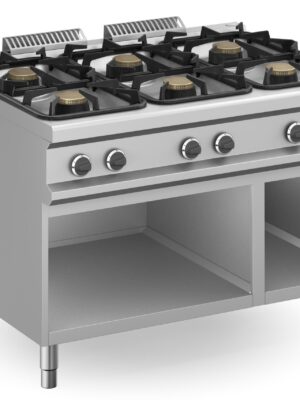 Cocina a gas 6 fuegos 2x7+2x11 Kw con Mueble MFB912AXXL MAGISTRA PLUS 900