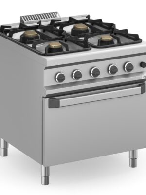 Cocina a gas 4 fuegos 4x5,5 Kw con Horno a Gas MFB98FGXXS MAGISTRA PLUS 900