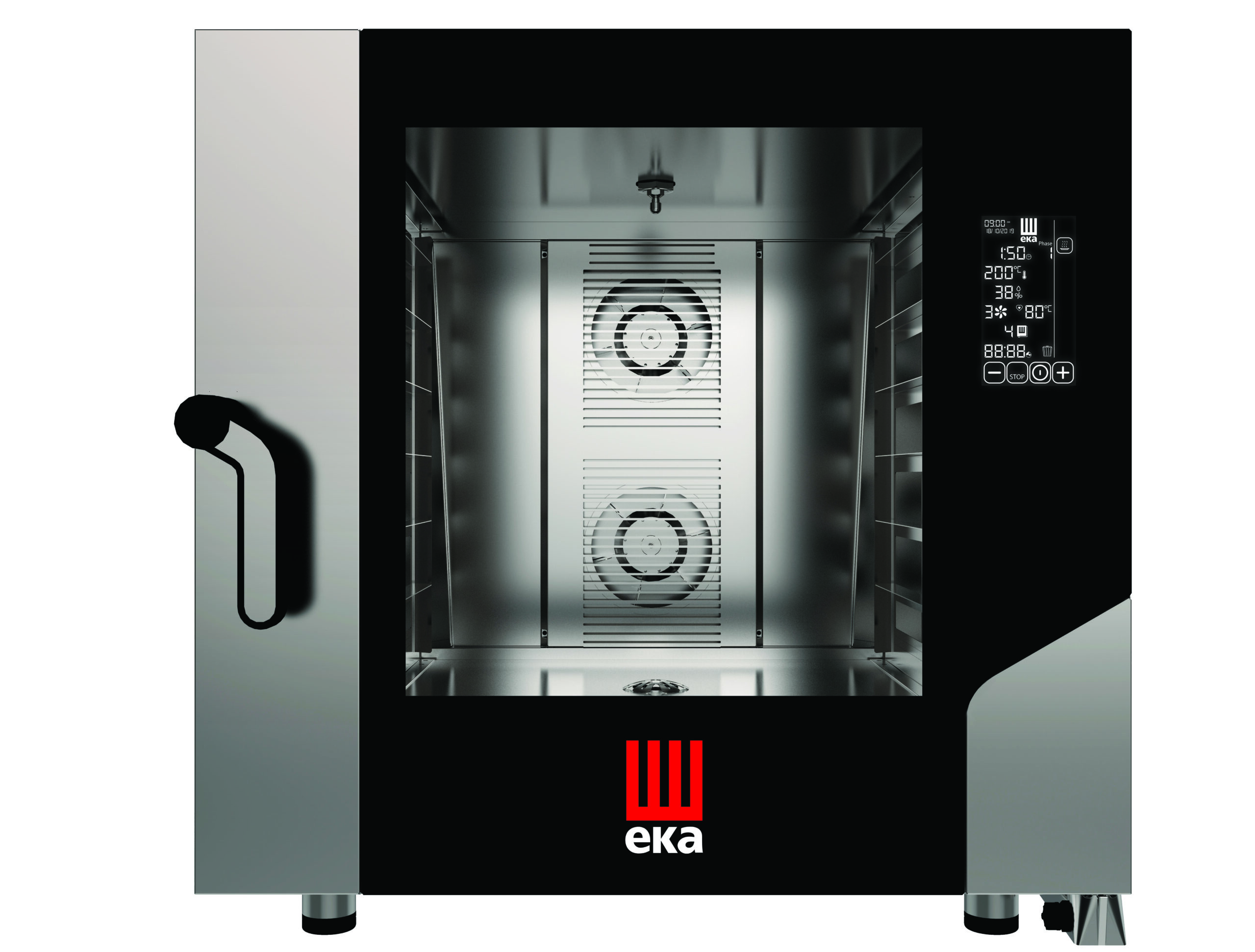 Horno eléctrico convección MILLENIAL BLACK MASK Gastronomía 6 bandejas GN2/1 MKF621BM Línea Padova
