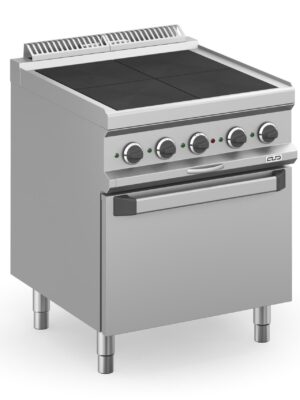 Cocina Eléctrica 4 zonas Cuadradas Rebajadas con Horno Eléctrico Estático MPQR77FE MAGISTRA PLUS 700