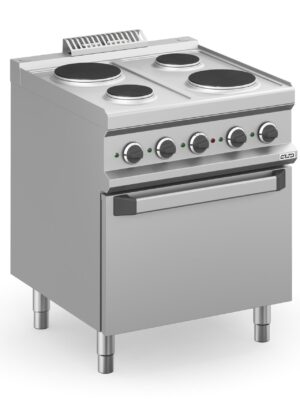 Cocina Eléctrica 4 zonas Redondas con Horno Eléctrico Estático MPR77FE MAGISTRA PLUS 700